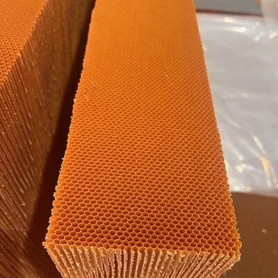 Over 10MPa Flat Compression Strength Aviation Grade Aramid Honeycomb Core For Wings